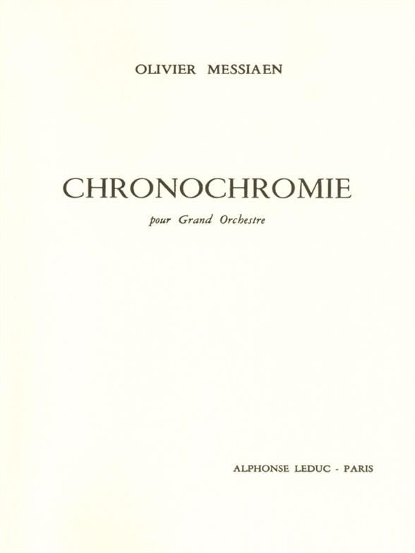 Chronochromie pour orchestre  partition miniature  
