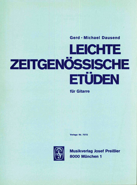 LEICHTE ZEITGENOESSISCHE ETUEDEN&nbsp;&nbsp;FUER GITARRE&nbsp;&nbsp;