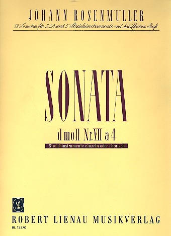 Sonate d-Moll Nr.7 à 4&nbsp;&nbsp;Für Streicher und Bc&nbsp;&nbsp;Partitur