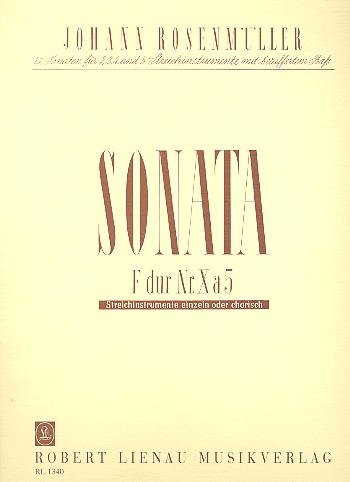Sonata Nr.10&nbsp;&nbsp;für 2 Violinen, 2 Violen, Violoncello und Klavier&nbsp;&nbsp;Partitur