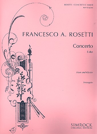 Concerto E-Dur  für Horn und Orchester  für Horn und Klavier
