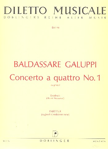 Concerto a quattro g-Moll Nr.1  für Streichorchester  Partitur