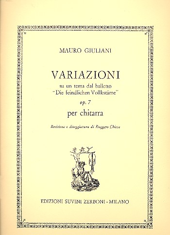 Variazioni su un tema dal balletto&nbsp;&nbsp;Die feindlichen Volksstämme op.7: per&nbsp;&nbsp;chitarra