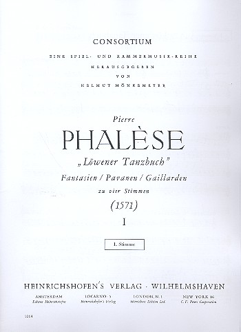 LOEWENER TANZBUCH ZU 4 STIMMEN  BAND 1   4STIMMEN  FANTASIEN, PAVANEN,GALLIARDEN