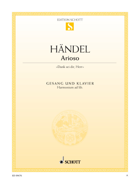 Arioso&nbsp;&nbsp;für mittlere Singstimme und Klavier, Harmonium ad libitum&nbsp;&nbsp;