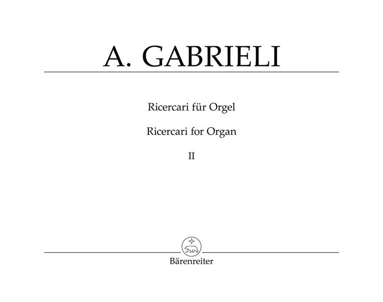 Ricercari Band 2  für Orgel  