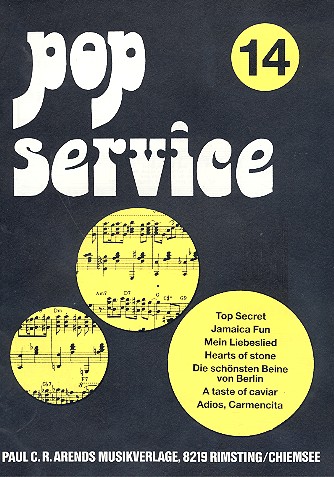 Pop Service 14  für Klavier  Songbuch
