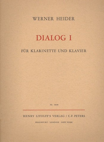 Dialog 1  für Klarinette und Klavier  Partitur