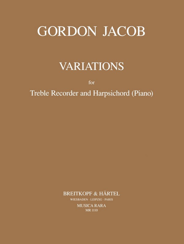 Variations&nbsp;&nbsp;for treble recorder and harpsichord (or piano)&nbsp;&nbsp;