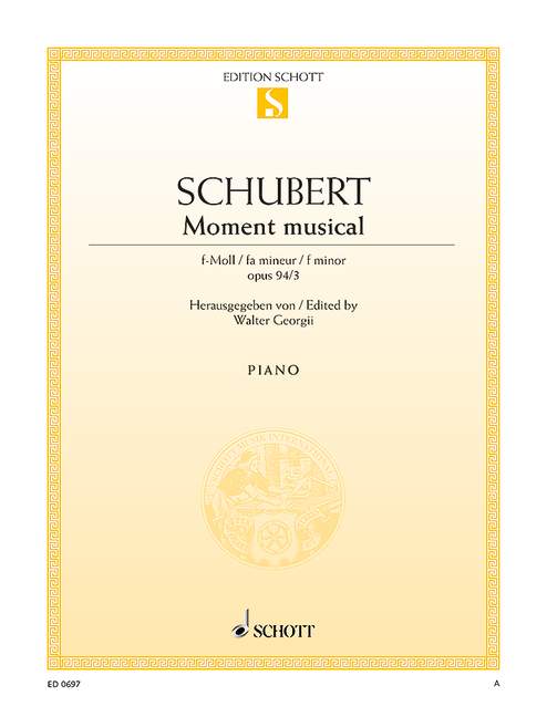 Moment musical op. 94 D 780&nbsp;&nbsp;für Klavier&nbsp;&nbsp;