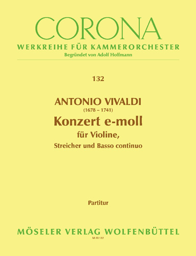 Konzert e-Moll PV109&nbsp;&nbsp;für Violine und Streichorchester&nbsp;&nbsp;Partitur