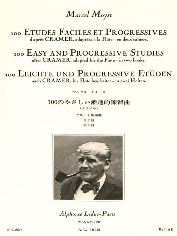 100 études faciles et progressives  d'après Cramer vol.2 pour flûte  