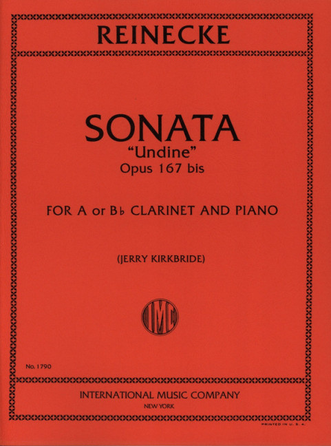 Undine Sonata op.167bis&nbsp;&nbsp;for clarinet and piano&nbsp;&nbsp;