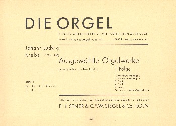 Ausgewählte Orgelwerke Band 1    
