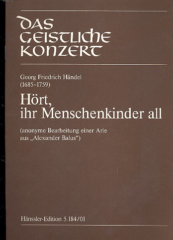 Hört ihr Menschenkinder all&nbsp;&nbsp;für Sopran, Flöte und Violine&nbsp;&nbsp;Partitur (dt)