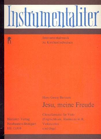 Jesu meine Freude  für Viola (Englischhorn, Klarinette, Violoncello) und Orgel  Partitur und Stimmen