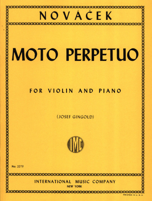Moto perpetuo&nbsp;&nbsp;for violin and piano&nbsp;&nbsp;