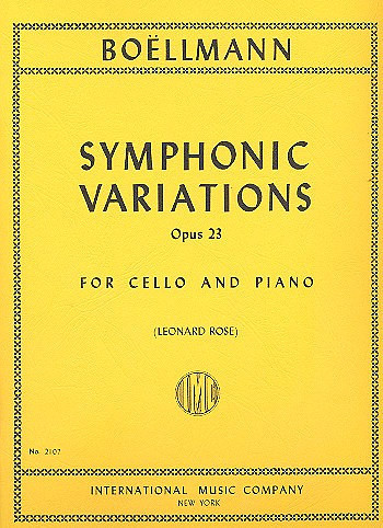 Symphonic Variations op.23&nbsp;&nbsp;for cello and piano&nbsp;&nbsp;
