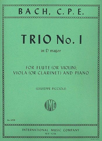 Trio d major no.1  for flute (violin), viola and piano  