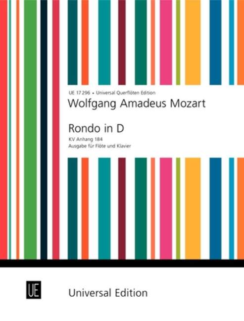Rondo D-Dur KVAnh.184 für Flöte&nbsp;&nbsp;und Klavier&nbsp;&nbsp;