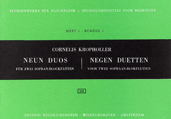 9 Duos zur Übung  für 2 Sopran-Blockflöten  Spielpartitur