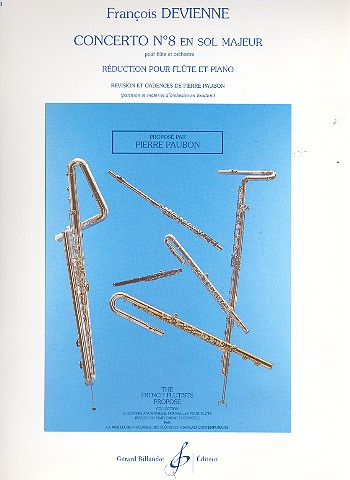 Concerto sol majeur no.8 pour flûte  et orchestre pour flûte et piano  