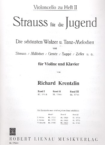 Strauss für die Jugend Band 2&nbsp;&nbsp;Violoncello solo&nbsp;&nbsp;