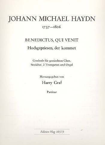 Benedictus qui venit für gem Chor  und Orchester  Partitur (la)