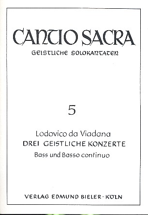 3 geistliche Konzerte für  Bass und Bc  