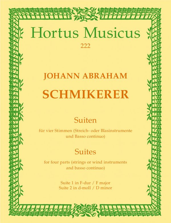 Suiten für 4 Stimmen&nbsp;&nbsp;(Streich- oder Blasinstrumente und Bc)&nbsp;&nbsp;Partitur und 5 Stimmen