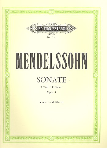 Sonate f-Moll op.4&nbsp;&nbsp;für Violine und Klavier&nbsp;&nbsp;