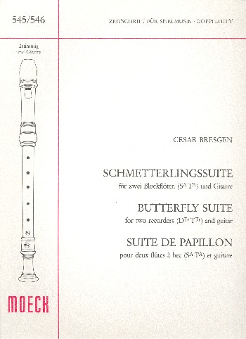 Schmetterlingssuite (1983) für zwei Blockflöten (ST) und Gitarre