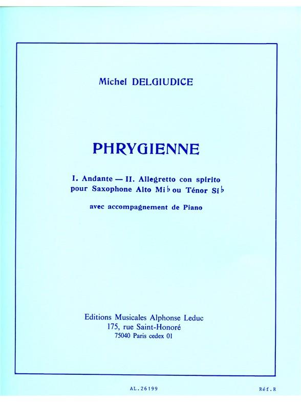 Phrygienne pour saxophone alto&nbsp;&nbsp;mib ou tenor sib avec accompagnement&nbsp;&nbsp;de piano