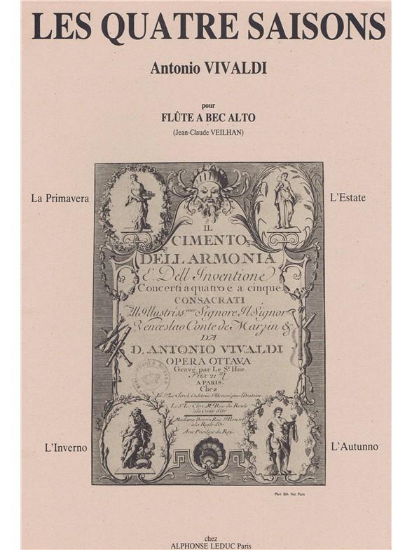 Les quatre saisons pour flûte à&nbsp;&nbsp;bec alto&nbsp;&nbsp;