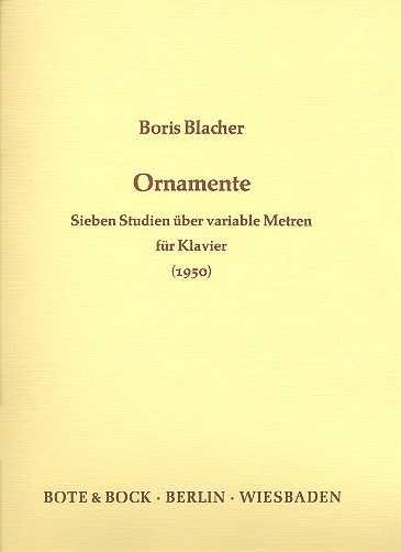 Ornamente 7 Studien über variable Metren  für Klavier (1950)  
