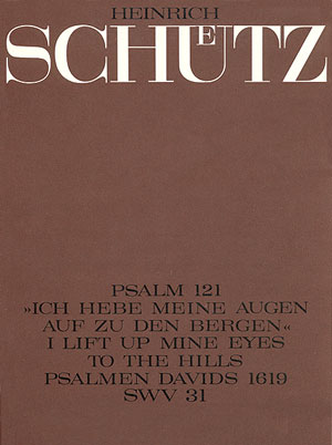 Ich hebe meine Augen auf zu den Bergen&nbsp;&nbsp;SWV31 für Doppelchor, Kontrabass&nbsp;&nbsp;und Orgel,  Partitur (dt/en)