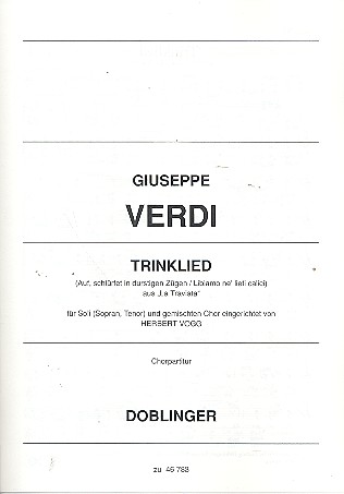 Auf schlürfet in durstigen Zügen&nbsp;&nbsp;für gem Chor&nbsp;&nbsp;Chorpartitur