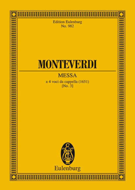 Mass no. 3&nbsp;&nbsp;for satb choir a cappella&nbsp;&nbsp;Miniature score (la)