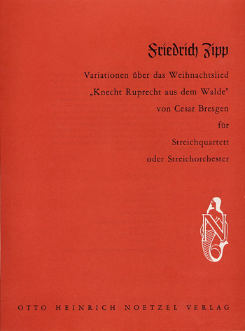 Variationen über Knecht Ruprecht&nbsp;&nbsp;aus dem Walde von Cesar Bresgen&nbsp;&nbsp;für Streichorchester,     Partitur