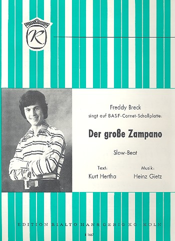 Der grosse Zampano: Einzelausgabe  Gesang und Klavier  