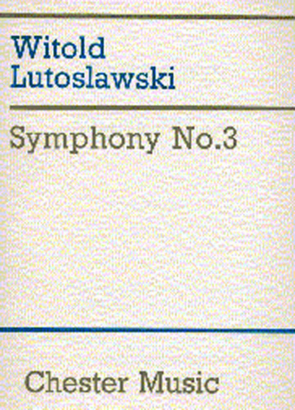 Symphony no.3 for orchestra&nbsp;&nbsp;score&nbsp;&nbsp;