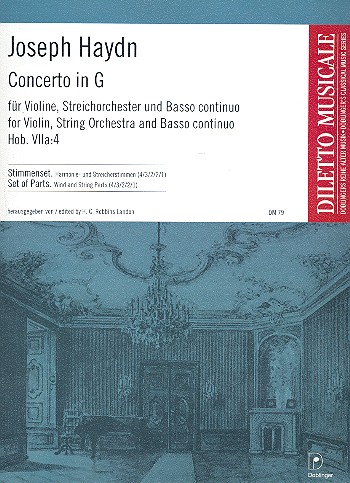 Concerto G-Dur Hob.VIIA:4  für Violine und Streichorchester  Stimmenset