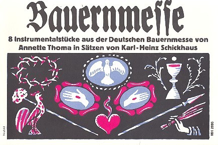 8 Instrumentalstücke aus der deutschen Bauernmesse  für Hackbrett (Zither, Gitarre)  