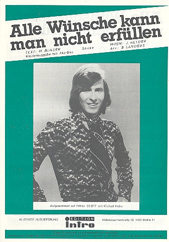 Alle Wünsche kann man nicht erfüllen:  Einzelausgabe Gesang und Klavier  