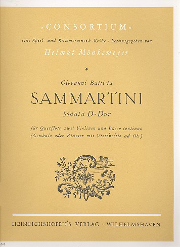 Sonate D-Dur &nbsp;&nbsp;für Flöte, 2 Violinen und Bc&nbsp;&nbsp;