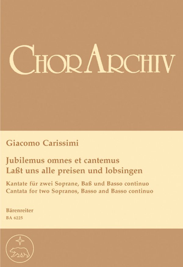 Jubilemus omnes et cantemus  für 2 Soprane, Bass und Bc  Partitur (la/dt)