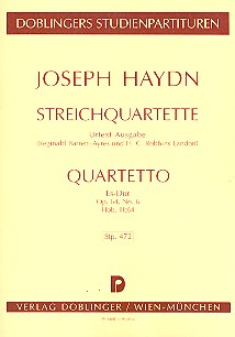 Streichquartett Es-Dur op.64,6&nbsp;&nbsp;Hob.III:64&nbsp;&nbsp;Studienpartitur