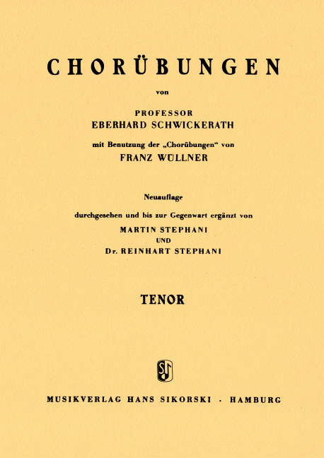 Choruebungen    Tenor (moderne schluessel)