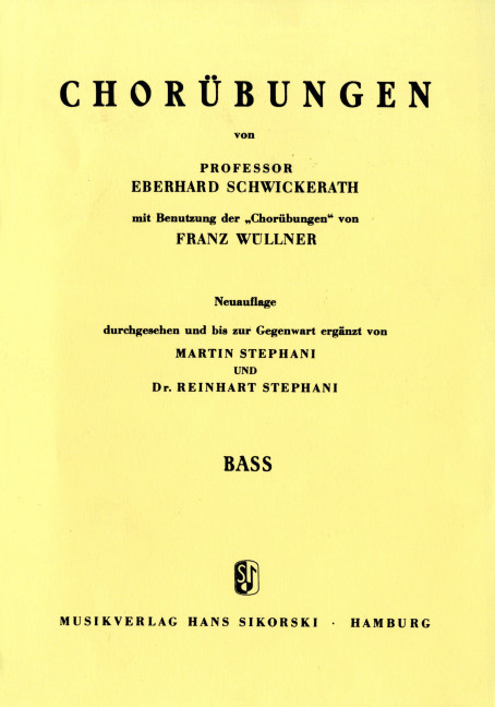 CHORUEBUNGEN 131 DREI- BIS SECH-  ZEHNSTIMMIGE A-CAPPELLA-CHOERE  BASS (MODERNE SCHLUESSEL)
