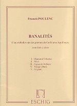 Banalités 5 chansons pour voix et  piano (fr)  